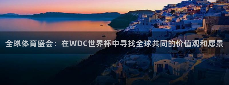 世界杯 中国：全球体育盛会：在WDC世界杯中寻找全球共同的价值观和愿景